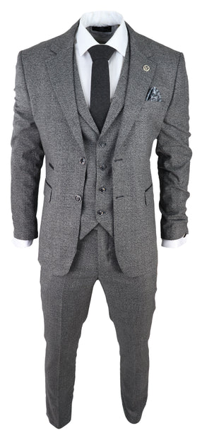 TruClothing AK-10 Herringbone Tweed Suit Grey US 36 Regular 4