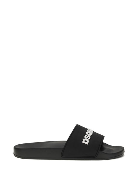 Dsquared2 Open Toe Slip-On Sandals Black EU 43 2