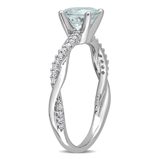 Mimi & Max Crossover Ring Blue US 5 4