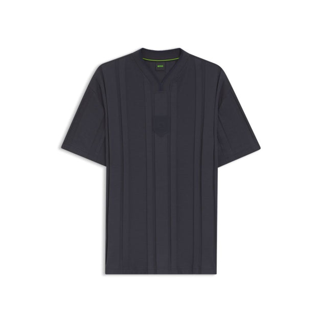Boss Textured-stripe T-shirt Blue XLarge 2
