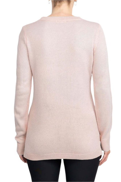TRUEDAMES Crew Neck Long Sleeve Knit Sweater Multi Small 4