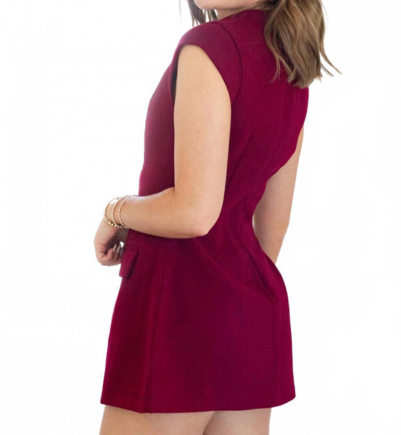 Line and Dot Noelia Mini Dress Red Medium 4