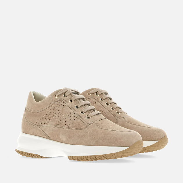 Hogan Interactive Perforated Lace-Up Sneakers Brown US 6 3