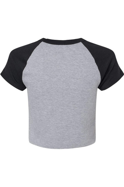 BELLA + CANVAS Damen Micro Rib Raglan Baby Tee Grau XLarge 3