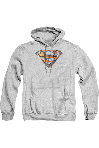 Gildan Superman Basketball Shield Hoodie Grey XXX-Large 2
