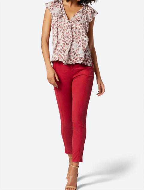 Joie Raquel Seidenbluse mit V-Ausschnitt und Blumenmuster 2