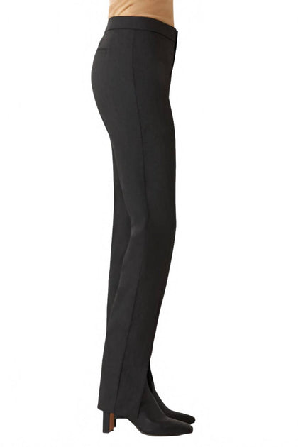 Ecru Banded Waist Stretch Crepe Pant Pink US 10 4