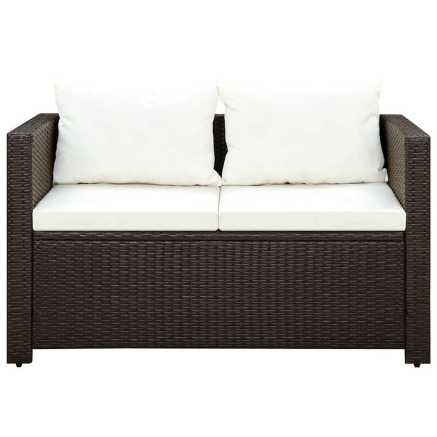 VidaXL 43914 3 Piece Bistro Set Brown 4