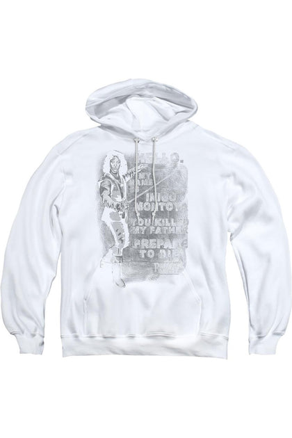 Gildan Princess Bride Hello Again Hoodie White Large 2