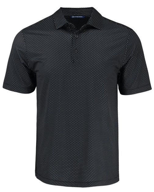 Cutter & Buck Pike Eco Shadow Check Print Polo Black XXL 2