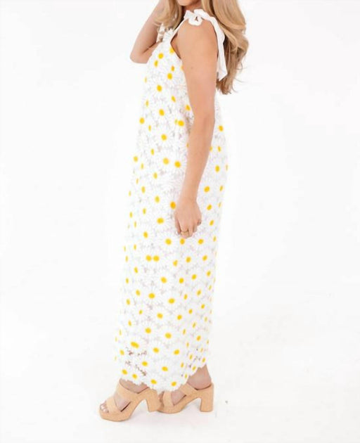 j.marie Sunny Sunflower Häkelkleid Weiß Large 3