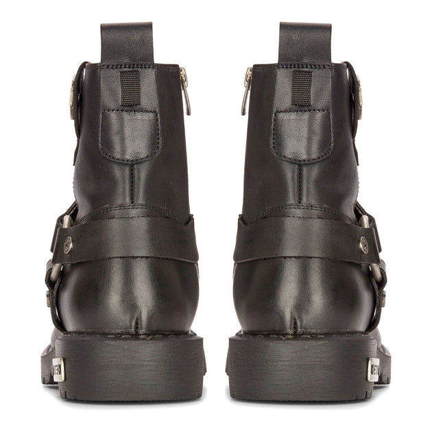 Infinity Men's Leather Military Boots Black EU 41 4