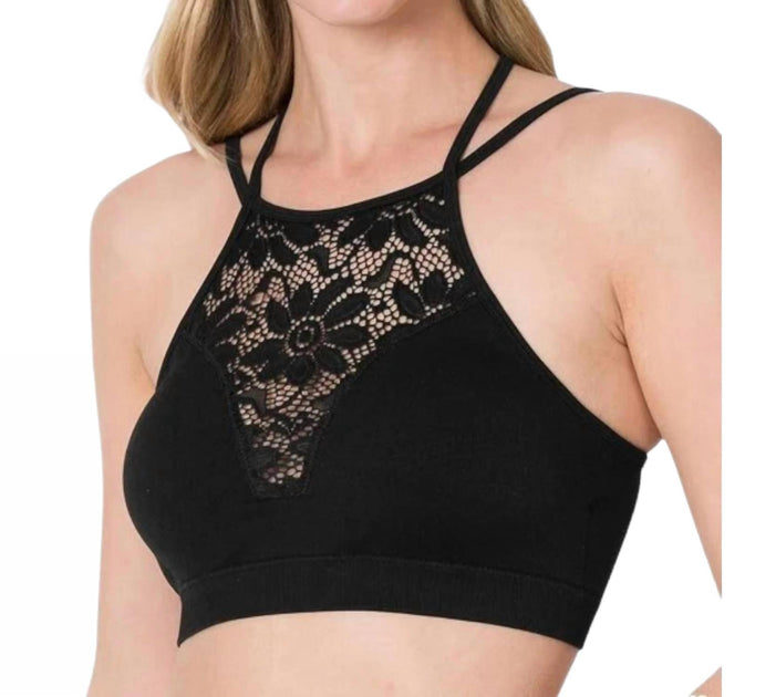 ZENANA Lace Bralette Black Small/Medium 2