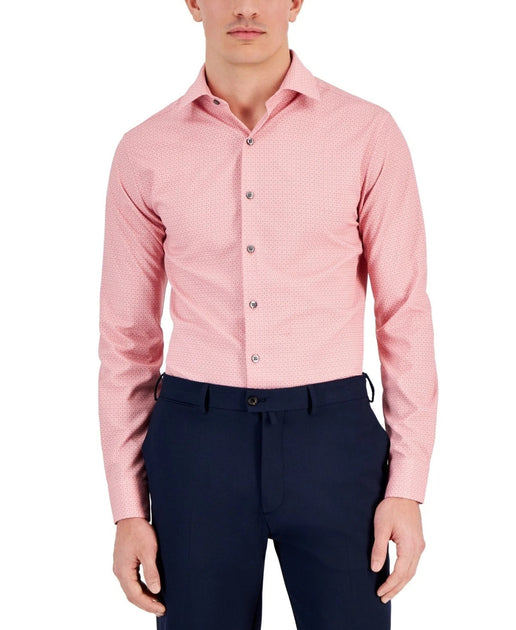 Alfani FTS289 Chemise Homme Rose US 16.5 32/33 4