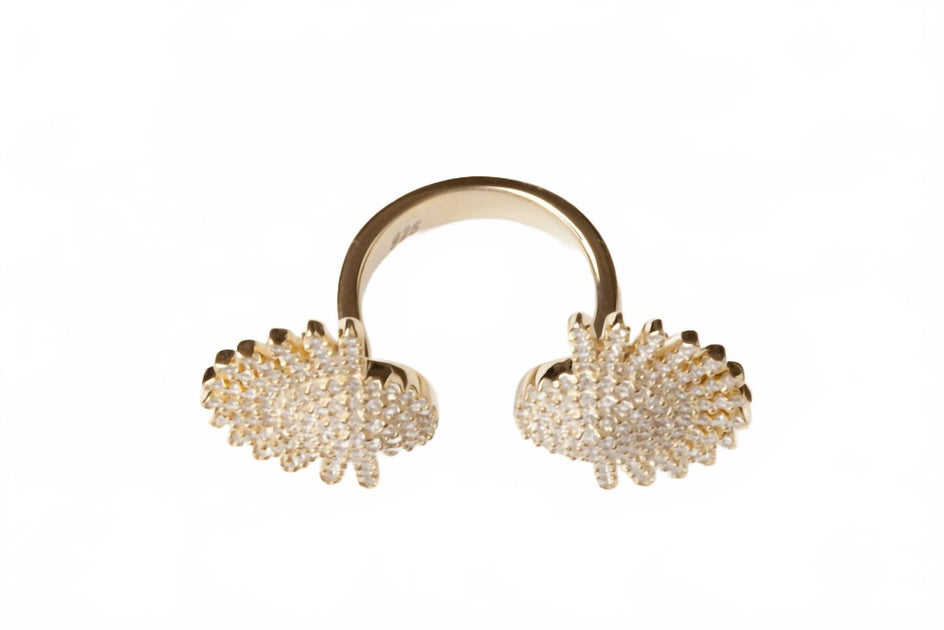 Avenue Chic Half Sunburst Cuff Ring Silver US 9 4