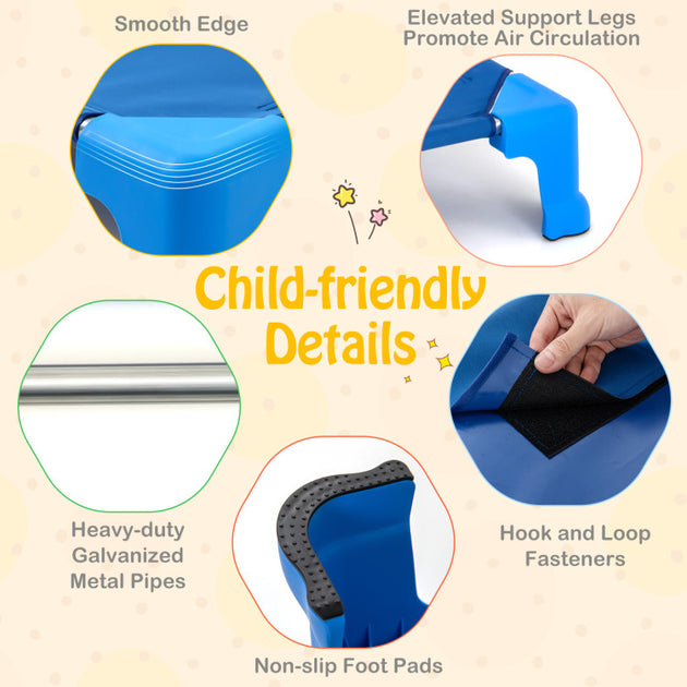 Hivvago Stackable Daycare Cot Blue 5