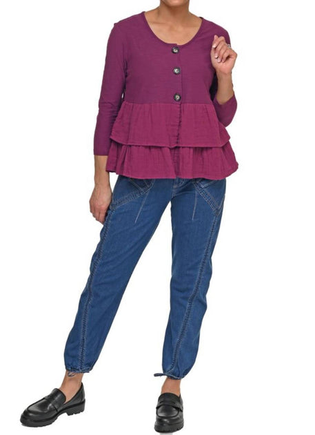 Tulip Clothing Cherub Scoop Neck Cardigan Red Medium 2
