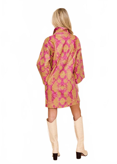 Alden Adair Dakota Robe Mini à Manches Longues Multi Medium 4