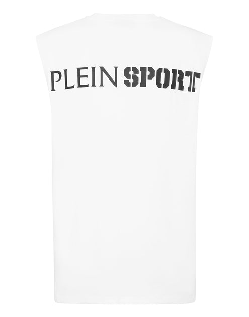 Plein Sport Scratch Tank Top White Small 3