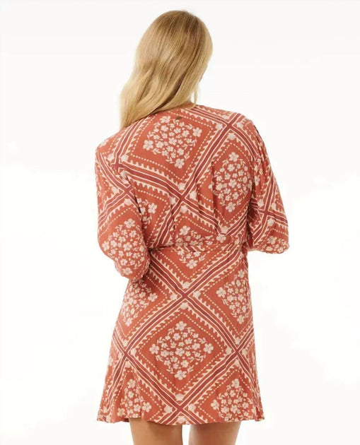 Rip Curl Soleil Wrap Mini Dress Brown XSmall 3