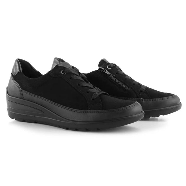 Ara Zamia Wedge Sneaker Black US 6.5 4