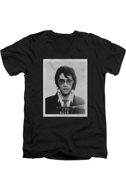 Gildan Elvis Presley Framed V-Neck T-Shirt Black Medium 2