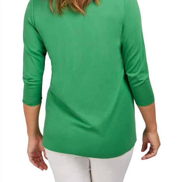 Renuar Miami V-Neck Tee Green Large 3