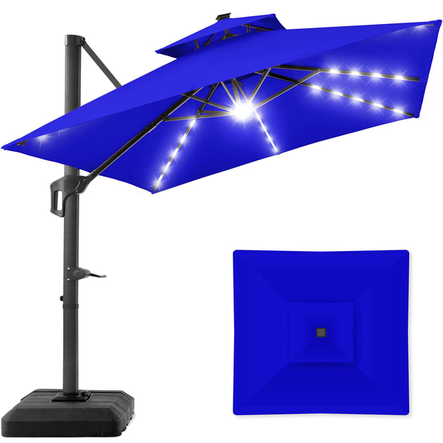 Best Choice Products 10x10ft 2-Tier Square Cantilever Patio Umbrella 2