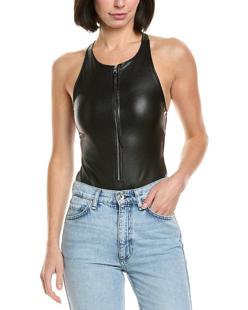 Helmut Lang Zip Racerback Bodysuit Black Medium 2