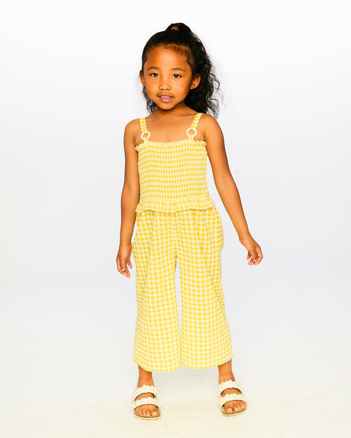 Deux par Deux Capri Jumpsuit Yellow 4T 4