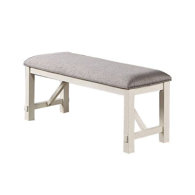 Hivvago Lexi Dining Bench Antique White/Gray 2