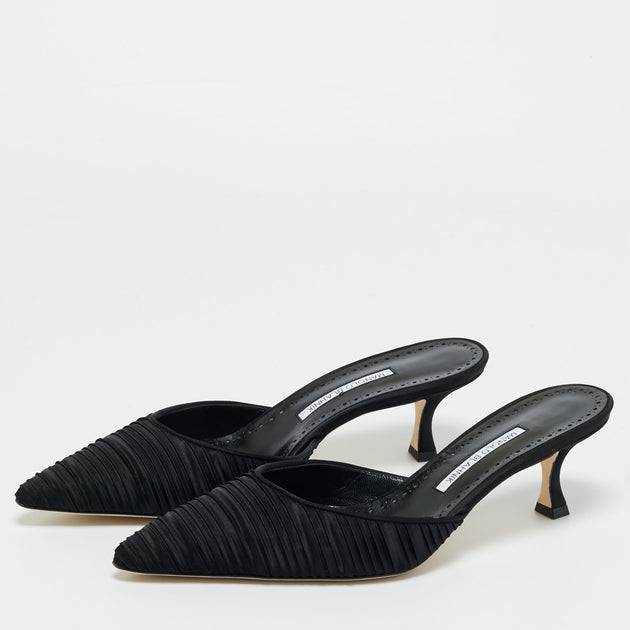 Manolo Blahnik Carolynemu Mules Black EU 42 3