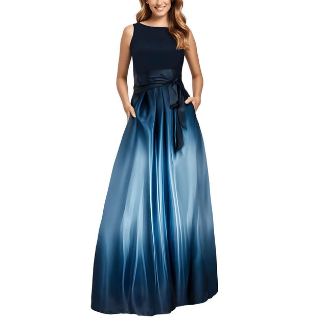 SLNY Womens Satin Ombre Formal Dress