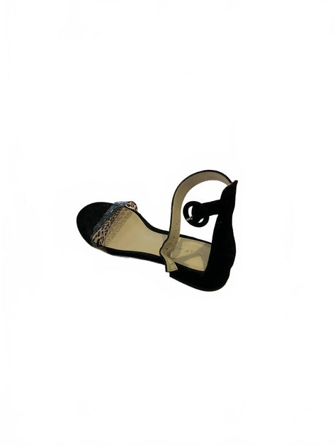 Pelle Moda Newport Strap Sandal Black US 6 3