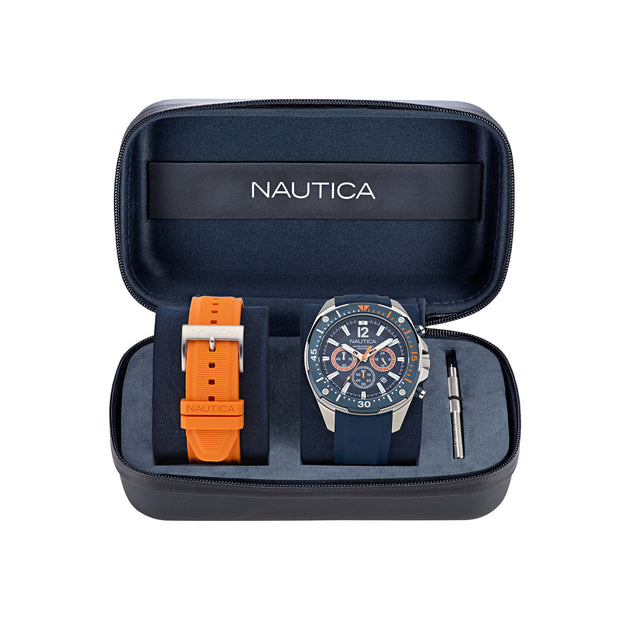 Nautica Nct Blue Sail Silicone Watch Box Set Blue 3
