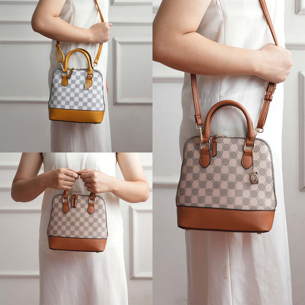 MKF Collection Marjorie Satchel White Medium 3