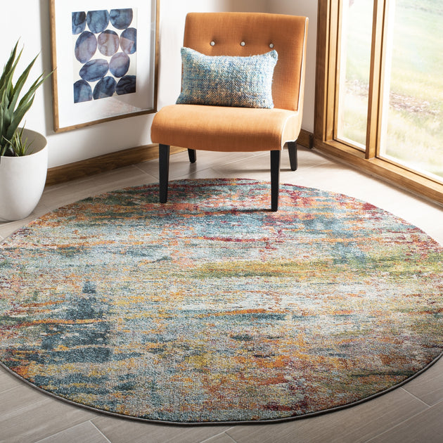 Safavieh Monaco MNC262 Area Rug Teal/Orange 4