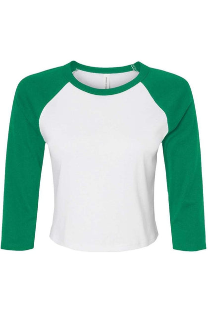 BELLA + CANVAS Damen Micro Rib 3/4 Raglan Sleeve Baby Tee Multi Medium 2