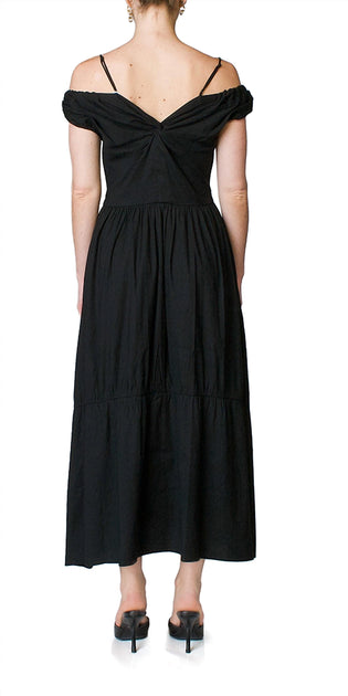 Vince Twist Front Maxi Dress Black US 2 4