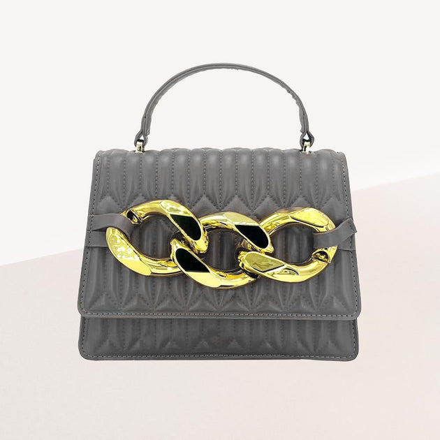FASHNZFAB Top Handle Crossbody Bag Black One Size 4