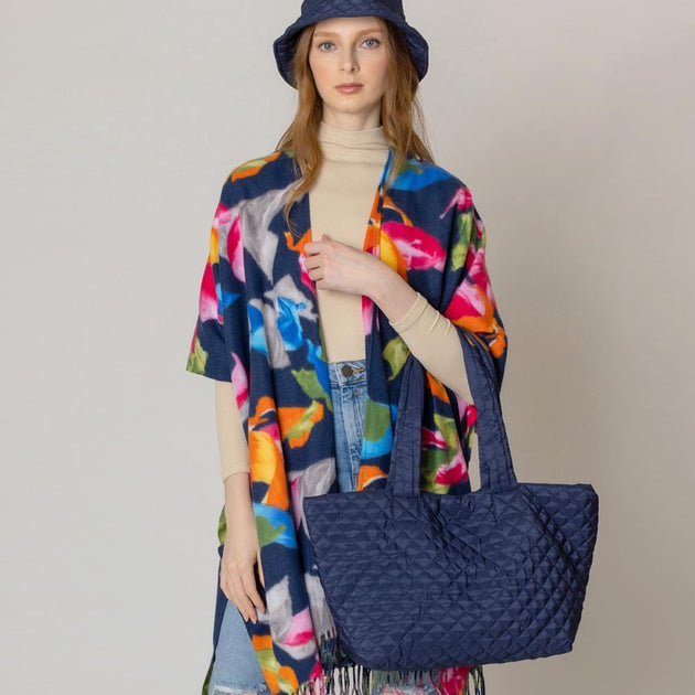 FASHNZFAB Puffer Tote Bag Blue One Size 4