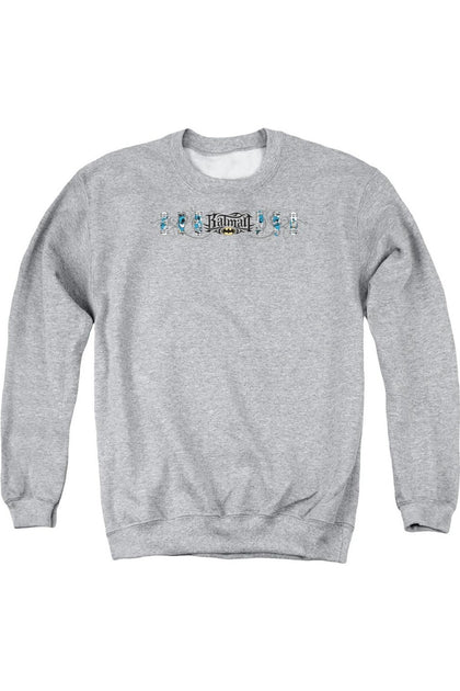 Gildan Batman Skateboard Bats Crewneck Sweatshirt Grey XL 2