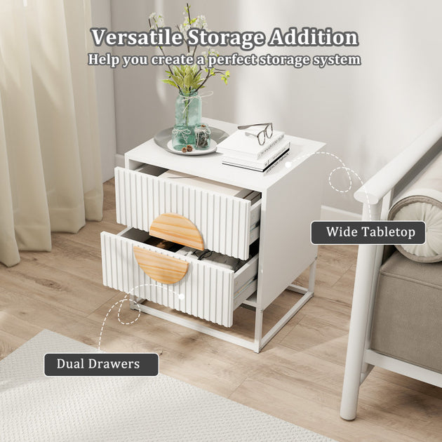 Hivvago Nightstand Black & Natural 5