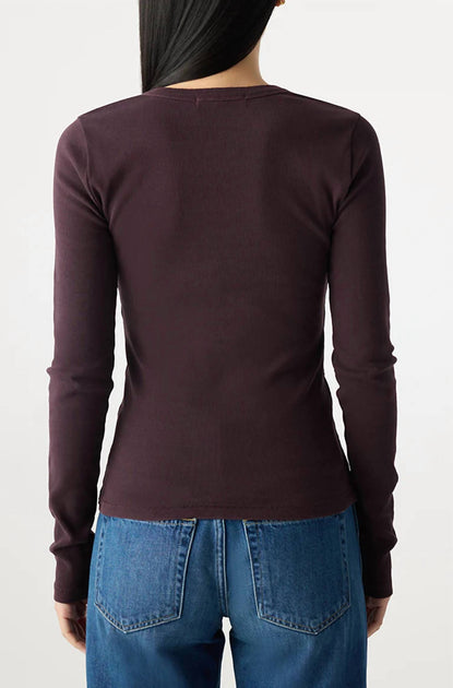 AMO Angelina Long Sleeve Top Purple Small 4
