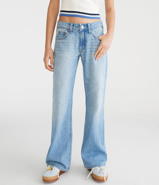 Aeropostale Low-Rise Baggy Flare Jean Multi US 20 3