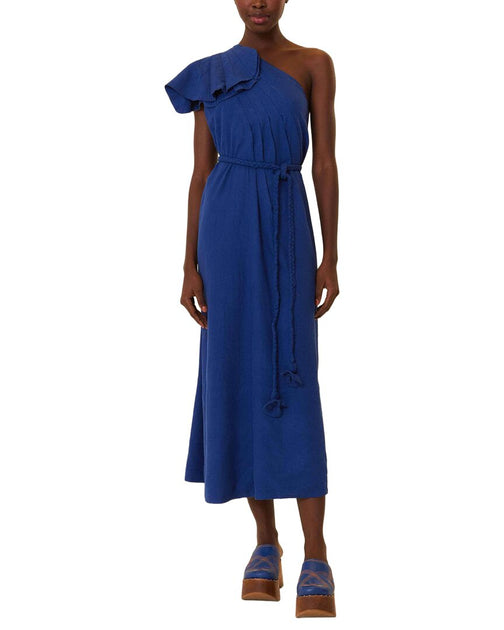 FARM Rio Leaf Maxi Dress Navy Blue XLarge 2