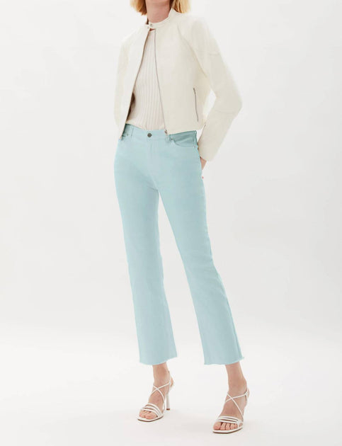 Ecru La Cienega Straight Leg Cropped Jean Blue 24 3