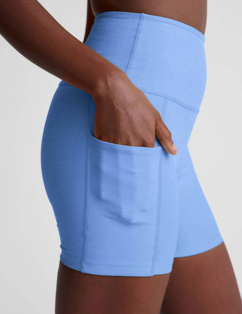 BEYOND YOGA Keep Pace Pocket Short Blue XS 4