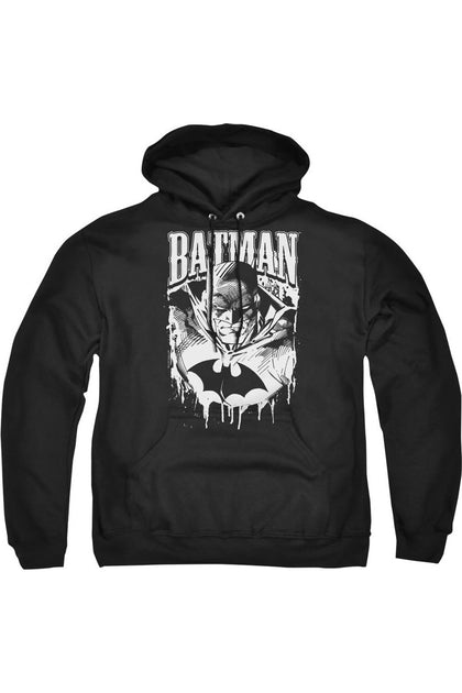 Gildan Batman Bat Metal Hoodie Black XL 2