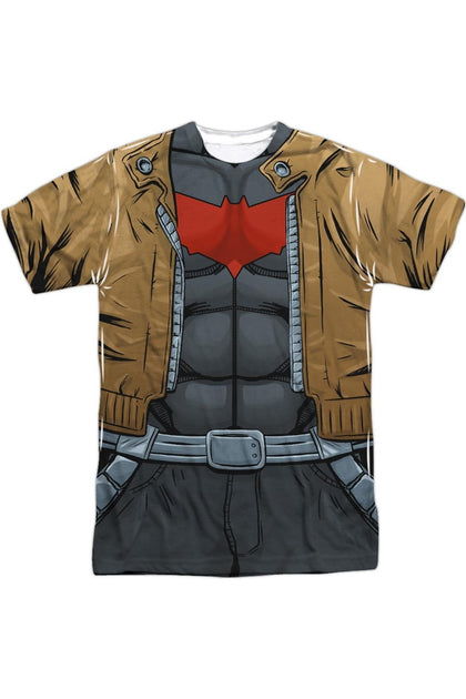 Gildan Batman Red Hood Uniform Kurzarm Crew T-Shirt Weiß Medium 2